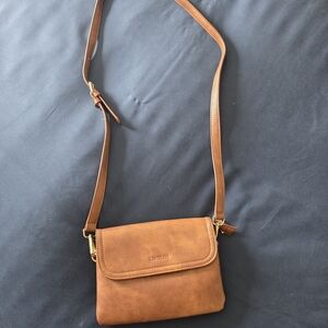 Tan Leather Crossbody Bag